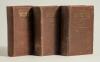 Wisden Cricketers&rsquo; Almanack 1938, 1939 and 1940. 75th 76th & 77th editions. Original hardback editions. All three with worn and darkened boards and spines, dulling and fading to all three editions to the gilt titles on both front board and spines, soiling
