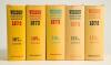 Wisden Cricketers&rsquo; Almanack 1970, 1972, 1973, 1974 and 1975. Original hardback editions with dustwrapper. Some wear and nicks to the top edge of the spine of the dustwrappers of the 1970 and 1974 editions, minor light fading to the spines of the 1974 and 