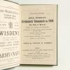 Wisden Cricketers&rsquo; Almanack 1918. 55th edition. Bound in green boards, lacking original wrappers, gilt titles to spine and green speckled page edges. Signed in pencil to the top border of the first advertising page by Reg Perks, Worcestershire & England 1