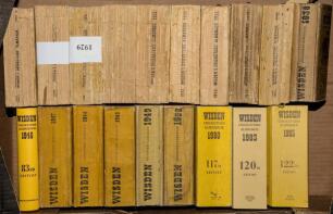 Wisden Cricketers&rsquo; Almanack 1927 to 1933, 1935, 1937, 1938, 1946 to 1949, 1952, 1980, 1982 and 1985. Two copies of the 1948 edition. Original paper wrappered and cloth covered editions, with the exception of the 1946 edition which is rebound lacking cover