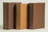 Wisden Cricketers&rsquo; Almanack 1921, 1923 and 1924. All three editions bound in dark brown boards, with original paper wrapper, with gilt titles to spine. The 1921 edition with loss to some surface on the front wrapper, the 1923 edition with soiled wrappers 