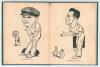 Arthur Mailey. &lsquo;The 1930 Australian Eleven and other Caricatures&rsquo;. Published by the author 1930. Printed by W.C. Penfold, Sydney. Bound in later green cloth with gilt/ leather title label to front cover, lacking original pictorial wrappers. Padwick 5052-2 - 3