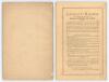 &lsquo;The Halifax Cricket Tournament: Visit of the American Twelve of Philadelphia, August 1874&rsquo;. J.B. Lippincott & Co. Philadelphia 1874. Original attractive wrappers, with title on front wrapper within an acanthus leaf cartouche and &lsquo;Presentation Copy&rsquo; print - 2