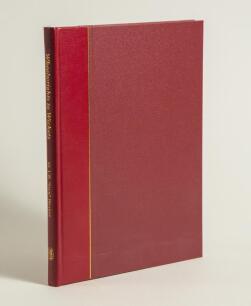 &lsquo;Wheelwrights to Wickets. The Story of the Cricketing Hearnes&rsquo;. J.W. &lsquo;Jack&rsquo; Hearne. Boundary Books, Goostrey 1996. Red quarter leather with gilt title to spine and gilt to top page edges. Limited edition no. 50 of fifty copies produced, signed by Hearne a