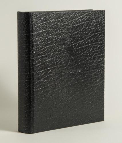 &lsquo;Victor Trumper&rsquo;s Photograph Album of the 1909 Australian Tour of England&rsquo;. Facsimile reproduction of the album, bound in black leather and accompanied by introductory booklets housed in a pocket at the front of the album giving details of the photographs