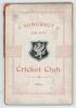 Somerset County Cricket Club Year Book 1894-95. Fifth Edition. Compiled by Tom H. Knight (County Scorer). Printed by Alex Hammett, Taunton 1895. Original decorative boards. Ex J.W. Goldman collection. Water damage to front board, some soiling to boards an