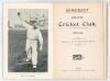 Somerset County Cricket Club Year Book 1894-95. Fifth Edition. Compiled by Tom H. Knight (County Scorer). Printed by Alex Hammett, Taunton 1895. Original decorative boards. Ex J.W. Goldman collection. Water damage to front board, some soiling to boards an - 2