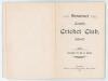 Somerset County Cricket Club Year Book 1896-97. 7th Edition. Compiled by W.T. Webb. Printed by Hammett & Co, Taunton 1897. Original decorative boards. Light soiling to boards otherwise in good/ very good condition. Scarce. - 2