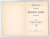 Somerset County Cricket Club Year Book 1899-1900. 10th Edition. Compiled by G.S. McAulay. Printed by Hammett & Co, Taunton 1899. Original decorative boards. Minor soiling and wear to boards, otherwise in good/ very good condition. Scarce. - 2