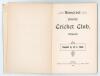 Somerset County Cricket Club Year Book 1898-99. 9th Edition. Compiled by W.T. Webb. Printed by Hammett & Co, Taunton 1899. Original decorative boards. Very good/ excellent condition. Scarce. - 2