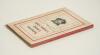 Somerset County Cricket Club Year Book 1913-14. Printed by Hammett & Co, Taunton 1914. Original decorative boards. Soiling and wear to boards, slight breaking to internal hinges, otherwise in good condition. Scarce. - 4