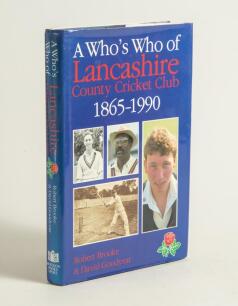 &lsquo;A Who&rsquo;s Who of Lancashire County Cricket Club 1865-1990&rsquo;. Robert Brook and David Goodyear. Breedon Books, Derby 1991. Limited edition of 350 copies, this being number 347. Signed to the title page by eleven Lancashire captains. Signatures are Lister, Cra