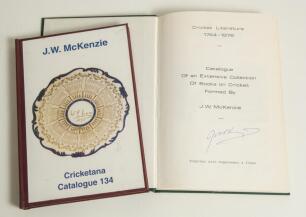 J.W. Mckenzie. Cricketana Catalogue 134. Ewell 2005. A catalogue of cricket memorabilia with an introduction &lsquo;J.W. Goldman. Life with one of the great collectors by his son Alfred Goldman&rsquo;, recalling life with his father J.W. Goldman, the well-known crick