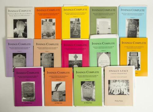 &lsquo;Innings Complete&rsquo;. Philip Paine. Vols 1-9, 11, 14, 16 and 17. Published 1999-2011. All numbered limited editions, Vol. 1 of 300 copies, the others limited to 250 copies, various limitation numbers, each signed by Paine. Sold with one further signed title
