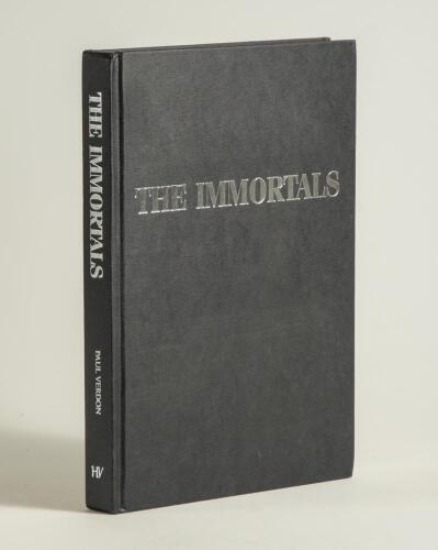 &lsquo;The Immortals&rsquo;. The Book of New Zealand Test Players&rsquo;. Paul Verdon. Auckland 2006. Limited edition number 326 of 665 copies, signed by the author and by &lsquo;every living former and present Test player able to complete the exercise&rsquo;. One hundred and seventy 
