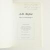 &lsquo;A.D. Taylor. The Cricketologist&rsquo;. Tony Laughton with forward by Hubert Doggart. Boundary Books, Manchester, 2002. Numbered limited edition of 200, of which 50 were a specially bound quarter leather deluxe edition, gilt to page edges, this copy being numb - 3
