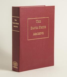 &lsquo;The David Frith Archive. A detailed catalogue of the cricket library and memorabilia collection of David Frith&rsquo;. D. Frith. Childrey 2009. Limited edition of only seventy five copies, signed and numbered by the author, this being number 26. Bound in red c