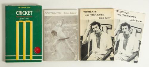 John Snow. Four titles by Snow each signed by the author including two limited editions. Titles are &lsquo;Contrasts. Poems by John Snow&rsquo;, London 1971, hardback with dustwrapper, limited edition no. 11/100. &lsquo;Moments and Thoughts. Poems by John Snow&rsquo;, London 197
