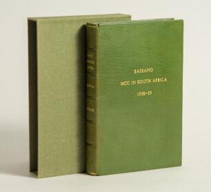 &lsquo;M.C.C. in South Africa 1938-39&rsquo;. Brian Bassano. John McKenzie, Ewell 1997. Limited edition of 250 copies produced and signed by the author and Len Wilkinson, of which nos. 1-25, additionally signed by N. Gordon, R.E. Grievson and W.W. Wade, were speciall