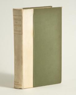 &lsquo;Annals of Cricket&rsquo;. W.W. Read. Sampson Low, London 1896. Original quarter vellum over dark green boards, gilt title to spine. Contents on handmade paper, untrimmed edges. Top edge gilt. Limited edition number 70 in the deluxe edition of 250 copies, nicel
