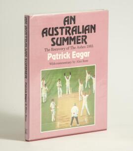 &lsquo;An Australian Summer. The Recovery of the Ashes 1985&rsquo; Patrick Eagar 1985. Signed to title page by Eagar, to the back end pages by twenty seven of the England players including Botham, Broad, Small, Tavare, Hemmings, Malcolm, Fraser, Cook, Gooch, Lamb, Ru