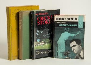John Arlott. Four hardback titles by Arlott with good dustwrappers (one exception). Includes three cricket titles, each signed by Arlott. &lsquo;Hampshire County Cricket&rsquo; by H.S. Altham, Arlott, E.D.R. Eagar and Roy Webber, London 1958, lacking dustwrapper. &lsquo;Cr