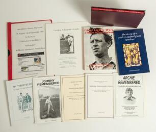 Lancashire C.C.C. A selection of ten limited edition and/ or signed booklets, pamphlets and books, all softbacks unless stated. Includes three signed by K. Martin Tebay, &lsquo;Tyldesley, the Lancashire Wizard&rsquo; 2012, no. 11/50, &lsquo;Grand Cricket Match&rsquo; 2013, no. 1
