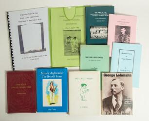 Cricket biographies and histories. Selection in a small box including ten limited editions, each signed by the author. Signed titles are &lsquo;William Brockwell: His Triumph and Tragedy&rsquo;, J.D. Coldham 1970, no. 83/100. &lsquo;Cricket&rsquo;s Great Characters&rsquo;, Gordon Ross