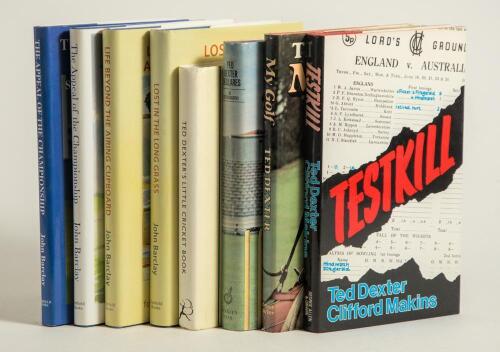 Signed cricket biographies and histories. Box comprising a selection of biographies with Sussex interest, the majority hardbacks and signed by the author/ subject. Includes three titles by or about Jim Parks (senior and junior), &lsquo;Time To Hit Out&rsquo;, Jim Par