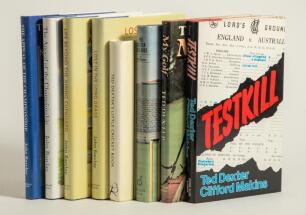 Signed cricket biographies and histories. Box comprising a selection of biographies with Sussex interest, the majority hardbacks and signed by the author/ subject. Includes three titles by or about Jim Parks (senior and junior), &lsquo;Time To Hit Out&rsquo;, Jim Par