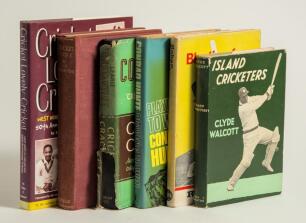 West Indies cricket biographies. Thirteen hardback titles, each signed by the subject (or author). Earlier titles are &lsquo;Cricket and I&rsquo;, Learie Constantine, London 1933. Signed by Constantine with a small signed photograph of Constantine slipped in. Cutting