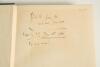 School and Club histories. Four hardback titles, each signed by the author. Titles are &lsquo;Sixty Years of Uppingham Cricket&rsquo;, William Seeds Patterson, London 1909. Inscribed in ink to the front endpaper &lsquo;Devised, written & issued at the sign of &lsquo;The Gables, - 3