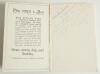 &lsquo;With the 15th Australian XI- A complete record of the team&rsquo;s tour throughout Great Britain and South Africa&rsquo;. Sydney Smith Jr (Manager). Sydney 1922. Original pictorial boards and cloth spine. Signed presentation copy with handwritten dedication in ink f - 2