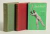 Jack Hobbs. Three hardback titles each signed by Hobbs. Titles are &lsquo;Playing for England! My Test- Cricket Story&rsquo;, London 1931. &lsquo;My Life Story&rsquo;, London 1935. &lsquo;Jack Hobbs. Gentleman and Player&rsquo;, Pat Landsberg with a chapter &lsquo;Then and Now&rsquo; by Hobbs, London 1