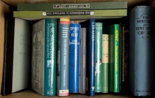 Kent cricket histories and biographies. Box comprising sixteen titles, the majority relating to Kent cricket, a good number signed with the odd limited edition. Earlier hardback titles include &lsquo;History of Kent County Cricket&rsquo;. Edited by Lord Harris. Londo