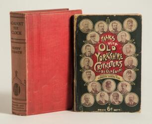 A.W. Pullin &lsquo;Old Ebor&rsquo;. Two titles relating to Pullin. &lsquo;Against the Clock. A Public School Story&rsquo;, Gunby Hadath, London 1924. Original red cloth boards. Presentation copy to Pullin with handwritten dedication in ink to front endpaper &lsquo;To A.W. Pullin&rsquo; and 