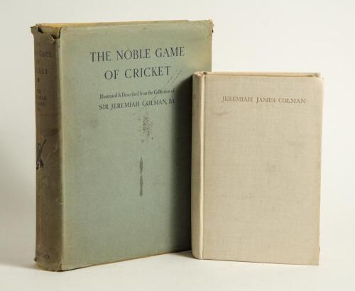 &lsquo;The Noble Game of Cricket. Illustrated and described from Pictures, Drawings and Prints in the Collection of Sir Jeremiah Colman at Gatton Park, Surrey. With an introduction by Clifford Bax&rsquo;. Published for the collector by B.T. Batsford, London. 1941. 10