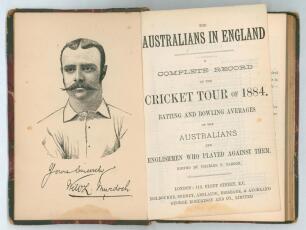 &lsquo;The Australians in England. A Complete Record of the Cricket Tour of 1884&rsquo;. Charles F. Pardon. London 1884. An account of the 1884 Australian tour of England with full scores. viii, 184pp. Frontispiece engraving of Murdoch. Bound in early half leather an