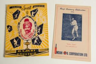 Kumar Shri Ranjitsinhji. Cambridge University, Sussex, London County & England 1893-1920. &lsquo;Ranji Centenary Year 1872-1971/ 10th Anniversary of the Rajkot Sports Association. Rajkot Souvenir&rsquo;. Brochure published by the Rajkot Sports Association, Rajkot 197