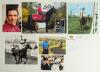 Horse racing. A selection of seven signatures on colour photographs (one mono) of jockeys including Jonjo O&rsquo;Neill, Frankie Dettori, Richard Dunwoody, Bob Champion and Venetia Williams, also the commentator, Peter O&rsquo;Sullevan, and the signature of Lester Pi