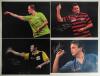 Darts World Champions 1983-2019. Seven large exhibition style colour photographs of darts champions and runners-up, each signed by the featured player. Signatures are Ronnie Baxter, Kevin Painter, Keith Deller, Jelle Klaasen, Michael van Gurwen, Dennis Pr