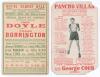 Boxing 1920s. Three original mono press photographs featuring Jack Dempsey & Stanislaus Zbyskow on a beach, Jack Dempsey sparring with George Godfrey etc. Each 10&rdquo;x8&rdquo;. Good condition. Sold with two early boxing bill postcards for bouts at the Royal Albert - 2
