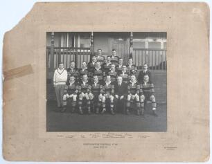 Rugby Union. &lsquo;Northampton [Rugby] Football Club. Season 1933-34&rsquo;. Large original mono photograph of the Northampton team seated and standing in rows wearing rugby attire. The photograph by The Greenway Studio of Northampton measures 11.5&rdquo;x9.5&rdquo;, laid to of