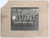 Rugby Union. &lsquo;Northampton [Rugby] Football Club. Season 1933-34&rsquo;. Large original mono photograph of the Northampton team seated and standing in rows wearing rugby attire. The photograph by The Greenway Studio of Northampton measures 11.5&rdquo;x9.5&rdquo;, laid to of