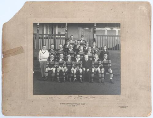 Rugby Union. &lsquo;Scotland v. Wales played at Murrayfield 1st February 1936. Scottish XV&rsquo;. Excellent official sepia photograph of the Scottish team seated and standing in rows wearing rugby attire. The photograph, by Alex Ayton of Edinburgh, measures 14&rdquo;x9.5&rdquo;