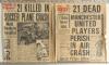 Manchester United &lsquo;Busby Babes&rsquo; 1957. Original and complete copy of the Daily Mirror newspaper dated 7th February 1958 with extensive coverage of the Munich air disaster in which a number of players lost their lives. Also a partial copy of the Daily Sketc