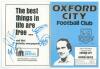 Bobby Moore. West Ham United, Fulham & England 1958-1976. Official programme for the John &lsquo;Jack&rsquo; Woodley Testimonial match, Oxford City v Oxford United c.1980. Signed by Bobby Moore (Manager of Oxford City 1980-981) to the tribute page. Three further unid - 2