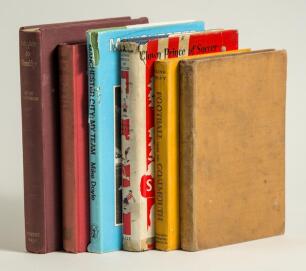 Football autobiographies 1940/70&rsquo;s. Selection of six autobiographies, all signed by their author to the title page or front end page. &lsquo;Steppes to Wembley&rsquo; Bert Trautmann 1956, &lsquo;Finney on Football&rsquo;, Tom Finney 1958 (signed to frontispiece photographic plat