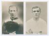 Nottingham Forest F.C. Two Godfrey Phillips &lsquo;Pinnace&rsquo; premium issue cabinet size mono real photograph plain back trade cards of Walter Tinsley 1921-1924, played 61 matches scoring 13 goals and Noah Burton 1921-1932, played 296 matches scoring 57 goals. Th