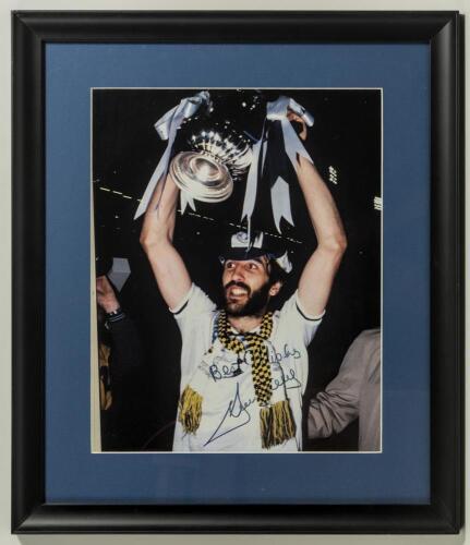 Ricky Villa. Tottenham Hotspur & Argentina. Two large signed &lsquo;copy&rsquo; colour photographs, one of Villa scoring for Spurs in the 1981 F.A. Cup final replay v Manchester City and the other of Villa holding up the Cup following the 1981 F.A. Cup final replay w